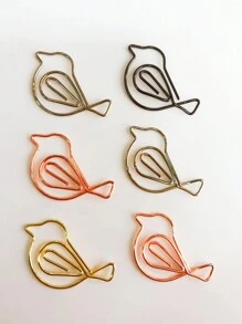 30pcs Or 60pcs Small Bird Shaped Paper Clips For Office Supplies, Wedding And Gifts(Silvery, Golden, Black And Rose Golden Color ),Back To School,School Supplies