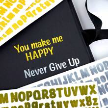 2pcs/5pcs Letter Graphic Assorted Sticker,Gold And Silver, Simple Multi-Purpose Decorative Sticker For Decoration, Hand Account Back To School,Water Cup, Coffee Cup, Name Combination, Ledger, Journal And Memo Decoration,Back-To-School - Multicolor - View 5