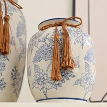 Superior Sense Of Light Luxury New Chinese Celadon Vintage Ceramic Vase Living Room Water To Raise Flower Arrangements Fresh Flower Decorations Ornaments Gifts Birthday Graduation Home Decor Room Decor Flower Vase Glass Vase - Multicolor - View 12