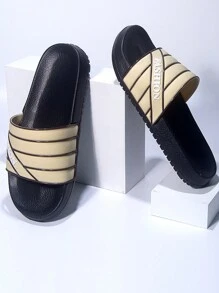 Women's One-Toe Slip-On Slippers, Soft Sole, Non-Slip, Fashion Versatile, Outdoor & Indoor Wear - Khaki - View 3