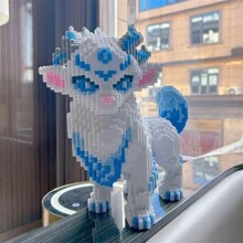 10.000 piezas Puzzle de bloques de construcción de elementos clásicos de montaña y mar con partículas pequeñas, Puzzle artesanal DIY del dios bestia clásico de montaña y mar Bai Ze Zhu Fu para decoración - modelo - Ver 5