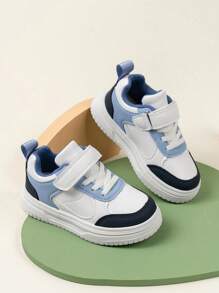 1 Paar unisex lässige Mode leichte rutschfeste Studentensneaker, geeignet für Kinder, für alle Jahreszeiten - Blau - Übersicht 2