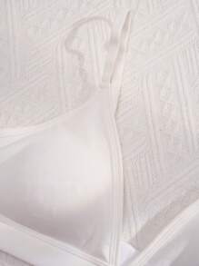 Women's White Triangle Cup Sexy & Comfortable Bikini Top, Removable Pads, Adjustable Straps, Ladies Underwear - White - View 7