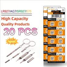 High Capacity 10-50pcs AG7 Alkaline 1.5V Button Cell Battery LR927 LR57 SR927W 399 GR927 G7 Watch Toys Remotes Cameras With 1pc Screwdriver Gift - AG7SR927SW - View 2