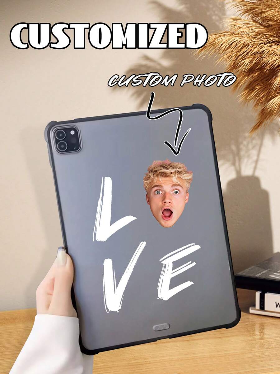 Customized Full Family Portrait Acrylic Tablet Case, Suitable For IPad Pro 13, Air 13 And Other Models, Anti-Fall Protection Shell With Love Design For Friends, Couples, Parents And Children