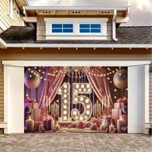15th Luxury Birthday Celebration Banner - Polyester Party Decoration, Suitable For Home, Garden, Studio And Outdoor Events - Multi-Color Multipurpose