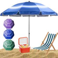 Large Giant 2.40 M Beach And Pool Umbrella Summer Items - Màu xanh lam - Xem 4