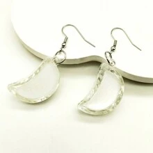 1 Pair Cute Creative Resin Dumpling Shaped Earrings, Novelty Food Design Pendant Earrings, Charming Youthful Earrings For Women, Suitable For Dress Up, Festivals, Parties