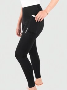 HISERWA Women's Cycling Pants With Side Pockets, Shock-Absorbing Silicone Foam Breathable Pad, High Elasticity Lifting Buttocks Design