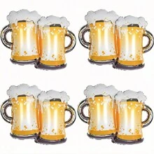 新款啤酒杯铝箔气球装饰 啤酒派对装饰 啤酒节生日派对气球 男士啤酒派对装饰 35寸敬酒气球装饰 - 彩色 - 查看 5