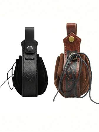Renaissance Clothing Accessories, Hiking Storage Bags Suitable For Dice And Coins, LARP Role-Playing Prop Accessories Drawstring Storage Bags Halloween
