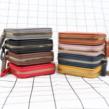Zip Leather Wallet Card Holder Short Wallet Blocking Coin Purse Pouch Women UK~ - Multicolor - View 7