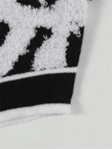 FQLWL Fall Y2K Colorblock Cardigan Sweater Woman V-Neck Button Cropped Sweaters Casual Long Sleeve Warm Knit Outerwear - Black - View 7