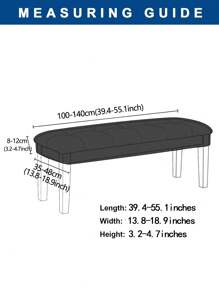 1pc Modern Classic Solid Color High Elastic Silver Fox Velvet Bench Cushion Cover, Soft & Comfortable, Dust-Proof And Dirt-Resistant, Suitable For Dining Bench, Shoe Bench, Bed Bench - Multicolor - View 2