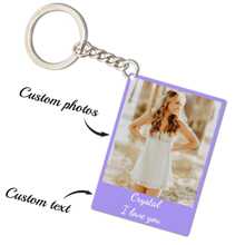 1pc Personalized Letter Acrylic Photo Keychain, Customized Couple/Name/Text Color Acrylic Keyring, Valentine's Day, Graduation, Birthday, Anniversary, Father's Day, Mother's Day, Best Friend, Gift For Him/Her