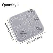 1pc Asymmetric Ellipse C Shape & Water Drop Silicone Mold, DIY Jewelry Pendant Earring Keychain Decoration Accessories