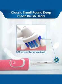Oral-B Oral BD100 Electric Toothbrush Small Round Brush Head With 4 Brush Heads Timer 7600 Rpm Cross Action Deep Cleaning Whitening Teeth Toothbrush Ramadan - Multicolor - View 5