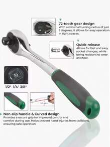 Juego De Herramientas Mecánicas Reparación De Automóviles216 piezas Verde - Verde - Ver 5