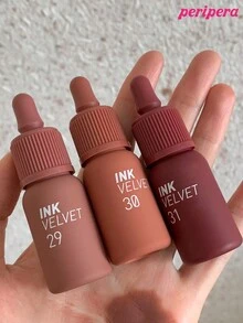 Peripera K-Beauty 墨感絲絨唇膏，高顯色度，持久顯色，輕盈，無麩質，無防腐劑，絲絨啞光唇膏，液態唇膏，滑順，長效顯色 - #29 Cocoa Nude - 查看 7