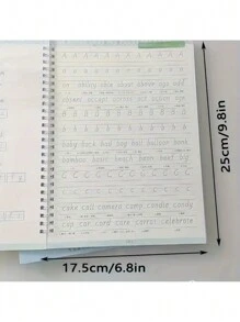 1pc Caligrafia Prática Livro, Hengshui Estilo Caligrafia Cursiva Caderno de Exercícios, Adequado para Estudantes do Ensino Fundamental e Médio, Edição em Inglês, Inclui 1 Caneta + 5 Recargas + 1 Porta-Caneta (Estilo e Cor Aleatórios)