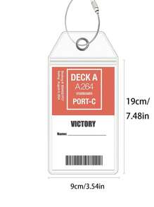 Luggage Tag For Cruise Ship Essentials, Cruise Luggage Tag Holder, Clear Cruise Luggage Tags For All Cruise Lines Travel Essentials ,For Travel Backpack Luggage Suitcase Travel Gear ,Back To School Workout School Supplies, Holiday Camping Holiday Essentials, Vacation Accessories Suitcase Tag - Multicolor - View 4