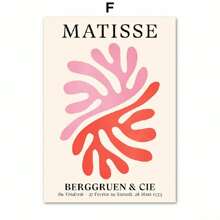 1 Stück Matisse Plakat Korallblätter Blumen abstrakte Pflanzen Leinwandmalerei Nordischer Raumwandkunstdruck Bild für Heimdekoration ohne Rahmen - Verschiedenfarbig - Übersicht 16