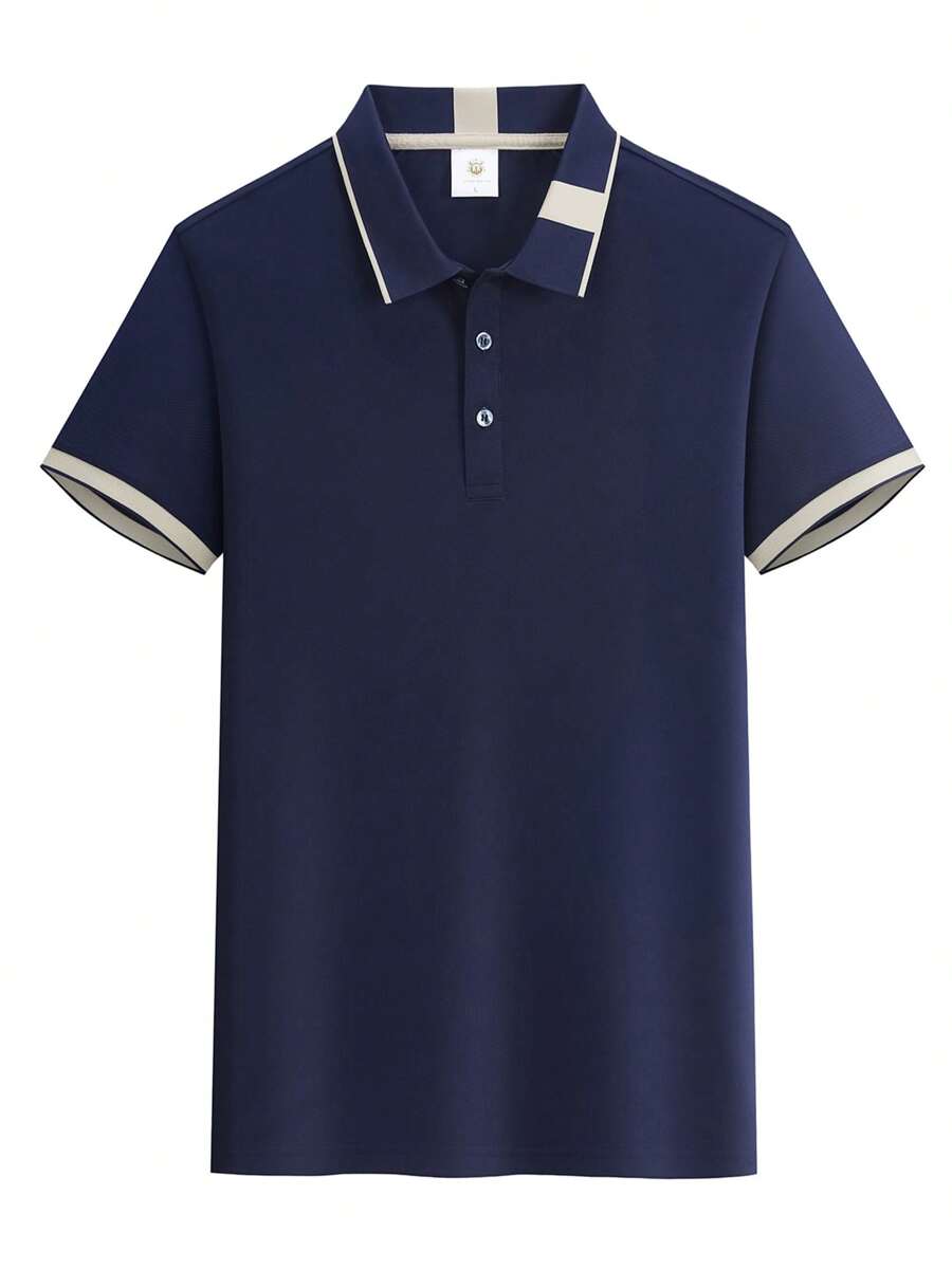 Mens Casual T-Shirt Womens Top Short Sleeved Adult Clothing Comfortable And Breathable - Navy - View 1