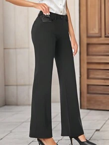 SANOPY Women's Pants,Pants For Women,Wide Leg Pants Woman,Women's Stretchy Bootcut Business Casual,Work Pants With Pockets - màu đen - Xem 4