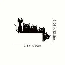 1 Pc Metal Classic Cat Silhouette Corner Decor, Suitable For Home And Holiday Creative Hanging Art Home Decoration, Door Frame Decor