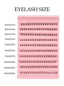 Asiteo 200 件 C 卷下睫毛 DIY 单簇假睫毛延长，适合初学者可重复使用的自然睫毛，柔软分段易粘贴下睫毛睫毛簇、睫毛簇、单根睫毛、睫毛、假睫毛 - C - 查看 5