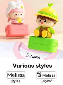 1pc Custom Name Signature Stamp For Kids, Name Stickers Name Label,Cartoon Pattern Name Stamps Personalized, DIY Customized Cartoon Self Inking Name Stamp, Stamps For Signing Name, Name Stamp For Clothing Kids Waterproof Back To School