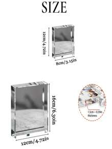 个性化亚克力相框、狗狗纪念相框、狗狗慰问礼物、宠物遗失礼物、亚克力照片打印块、定制亚克力相框、爱狗人士礼物 - 白色 - 查看 3