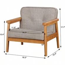 Wooden Kids Sofa Chair Comfortable PVC Child's Chair For Children - Beige - View 3