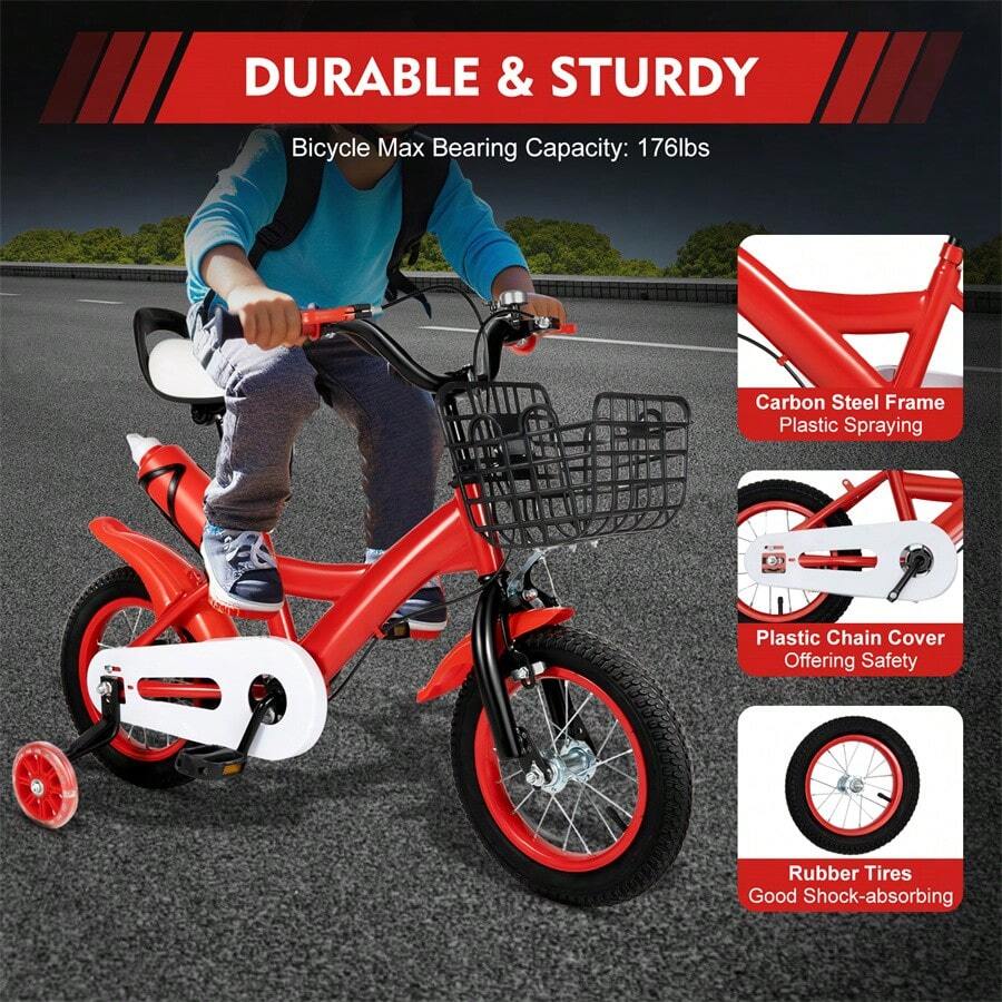 Quiltern 12-Inch Red Bicycle And Road Bike - Red - View 1