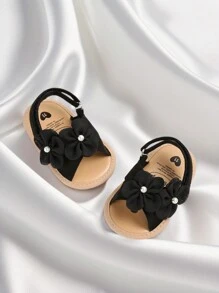 女童户外凉鞋，优雅白色，夏季 - 黑色 - 查看 9