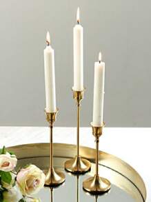 1 st. Vintage stijl messingkleurige kaarsenhouder basis, romantische kerst kaarslicht diner decoratie, bruiloft rekwisiet