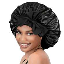 Gorro de noche de satén de lujo para la protección del cabello - Vestimenta de noche anti-frizz y cómoda, con diseño ajustable, para verano y vacaciones