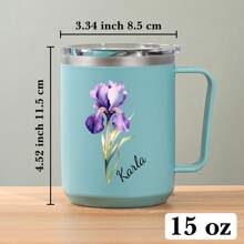 Personalized Bridesmaid Coffee Mug, Custom Birth Flower Tumbler, Bridesmaid Proposal, Stainless Steel Water Bottle, Bride Party Gifts, Valentines Gift For Women, Reusable, Multi-Functional, Ornamental, Easy To Clean, Stylish, Exquisite, High-Quality, Cute, Adorable, Custom, Personalized, Unique, Ideal Gifts For Him, Ideal Gifts For Her, Her, Boyfriend, Girlfriend, Dad, Mom, Family, Friends, Son, Daughter, School Students, Workers, Kids, Office, Tea Room, School, Home,Home Refresh