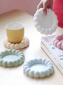 1 pieza Molde de resina de bandeja de burbujas, molde de bandeja de silicona para posavasos, molde de colada de resina epoxi para joyería de recuerdos, plato, portavelas, manualidades con resina y arcilla polimérica, suministros de arte y decoración del hogar, regalo ideal
