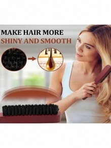 1pc/2pcs Slick Back Brush, Premium Bristle Hair Brush With Wooden Handle, Reduces Frizz And Static, Scalp Massage Hair Brush Set, Suitable For All Hair Types, Comb, Slick Back Brush, Hairbrush, Edge Brush, Brush Hair, Hair Comb, Hair Brush Set, Comb Hair, Mini Hair Brush, Detangling Brush,Hair Products, Hair Tools, Hair Stuff, Hair Care, Curly Hair Brush, Barber, Barber Accessories, Hairdressing Equipment,Hair Brush,Slick Back Brush,Styling Brush,Curly Hair Brush,Edge Brush,Hair Comb,Brush Hair,Hair Brush Set,Comb Hair,Comb For Curls,Detangling Brush,Hair Brush For Women,Hair,Travel,Hair Products,Hair Tools,Hair Stuff,Barber,Barber Accessories,Barbershop,Hairdressing Equipment - Multicolor - View 2