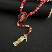 黑色木质死神项链，配红色念珠，手工制作的死神念珠礼物，男女皆宜。 - 彩色的 - 查看 10