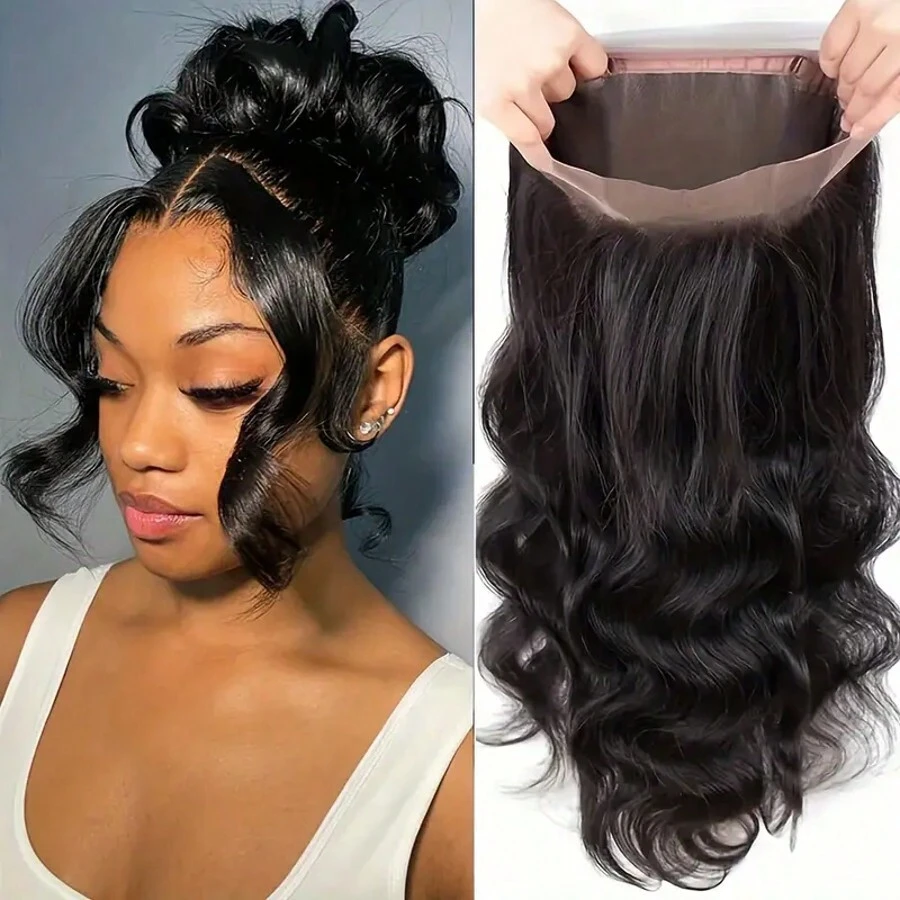 TAHIKIE 360 Lace Front Wigs Pre Plucked 180% Density Human Hair 360 Full HD Lace Frontal Wigs Body Wave Wig For Women With Baby Hair Natural Color (16-36 Inch, Natural Color )