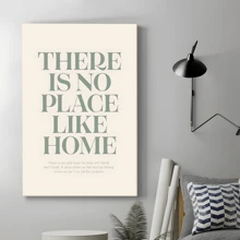 1pc Framed Canvas Poster, No Place Like Home Wall Art Canvas Paintings, Ideal Gift For Bedroom Living Room Corridor, Wall Art, Room Decoration