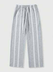 男士夏季休闲宽松直筒运动裤，百搭运动，秋季 - 灰色 - 查看 3