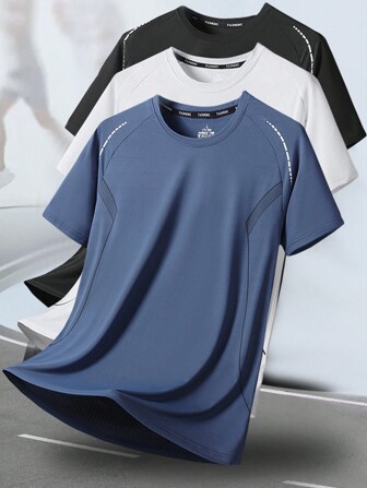 运动户外T恤 男士户外服饰 春夏装 运动上衣 短袖 日常休闲 跑步健身 舒适宽松 网球高尔夫 曲棍球 马术