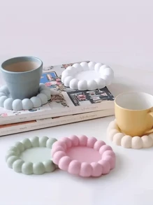 1 pieza Molde de resina de bandeja de burbujas, molde de bandeja de silicona para posavasos, molde de colada de resina epoxi para joyería de recuerdos, plato, portavelas, manualidades con resina y arcilla polimérica, suministros de arte y decoración del hogar, regalo ideal