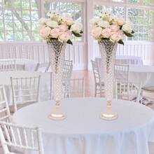 2/4Pcs Crystal Wedding Flower Vase Table Decorative Centerpiece For Wedding, Crystal Flower Stand Home Decoration