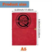 [Personalized Stationery] Custom Engraved A5 Binder Notebook - Refillable Diary With Faux Leather Cover, Personalized Name & Date, Multi-Color Options, Ideal For Gifting To Friends, Teachers, Colleagues For Graduation Or Special Occasions, Notebooks And Journals,School Supplies,Back To School