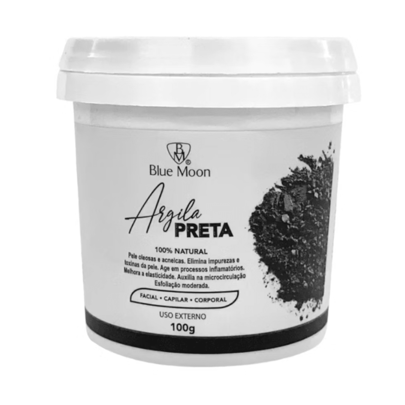 Argila Facial Corporal e Capilar 100 % Natural Verde Efeito Clareador Diminui a Oleosidade da Pele Blue Moon