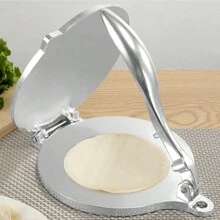 1pc Sliver Aluminum Tortilla Press Tortilla And Roti Maker Flour Tortilla Press, Rotis Press, Quesadilla Press, Taco Maker Dia.6.3in/7.87in, 16cm/20cm - Silver - View 3